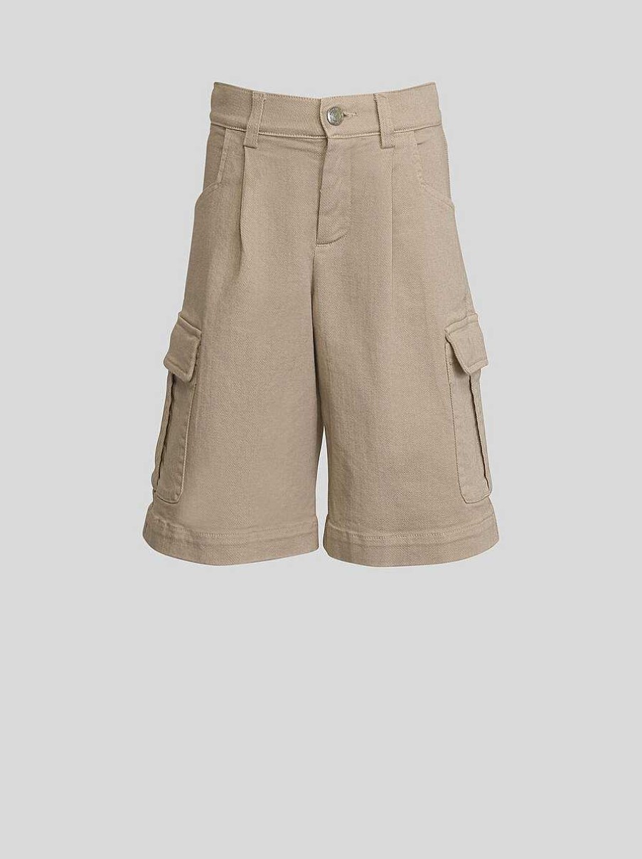 ETRO Pantaloni E Pantaloncini | Bermuda Cargo Da Bambino Beige