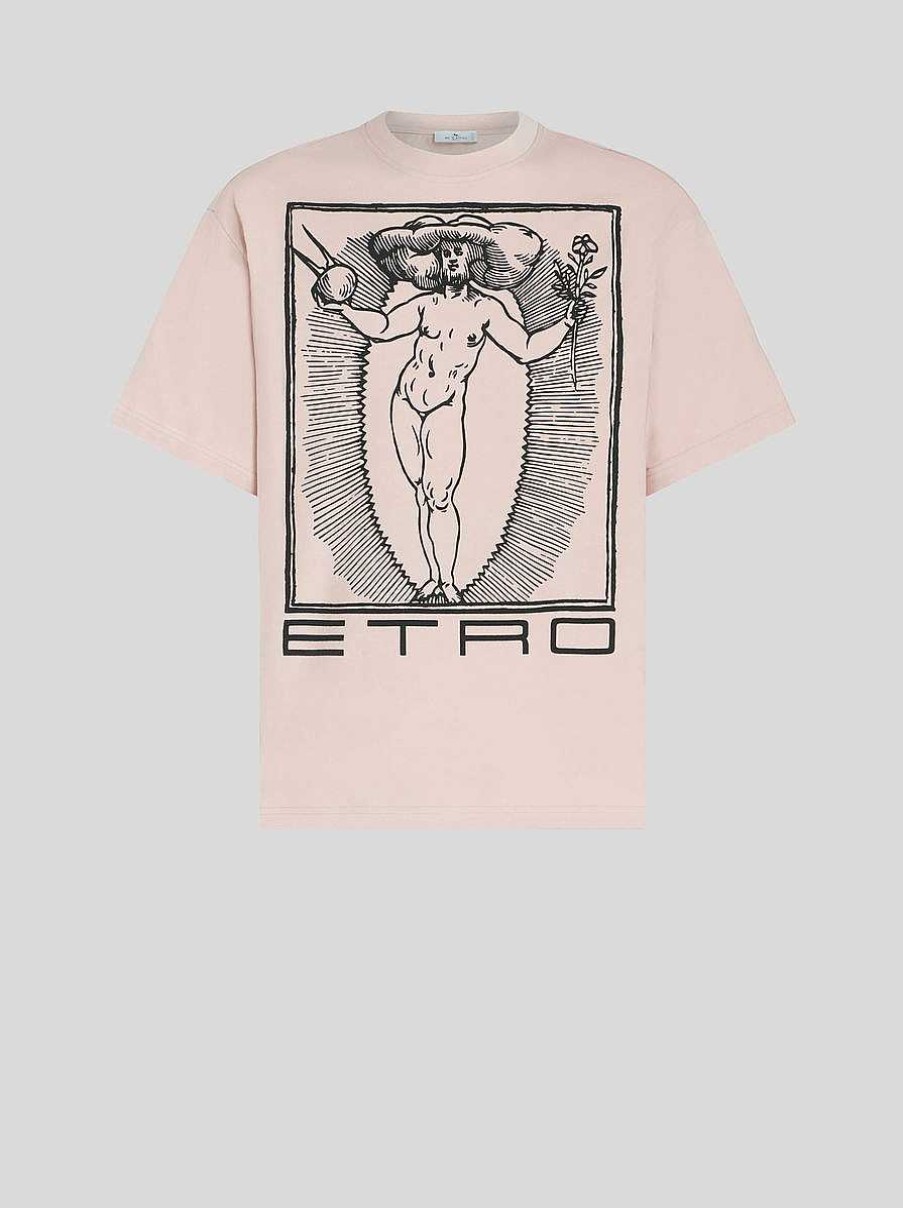 ETRO Magliette | T-Shirt Con Stampa Allegoria Della Bellezza Rosa