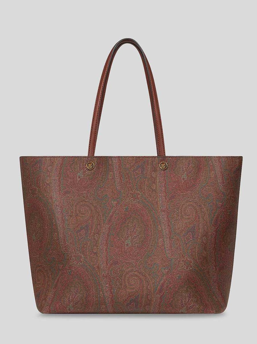 ETRO Essenziale | Borsa Maxi Etro Essential Con Pochette Marrone Scuro