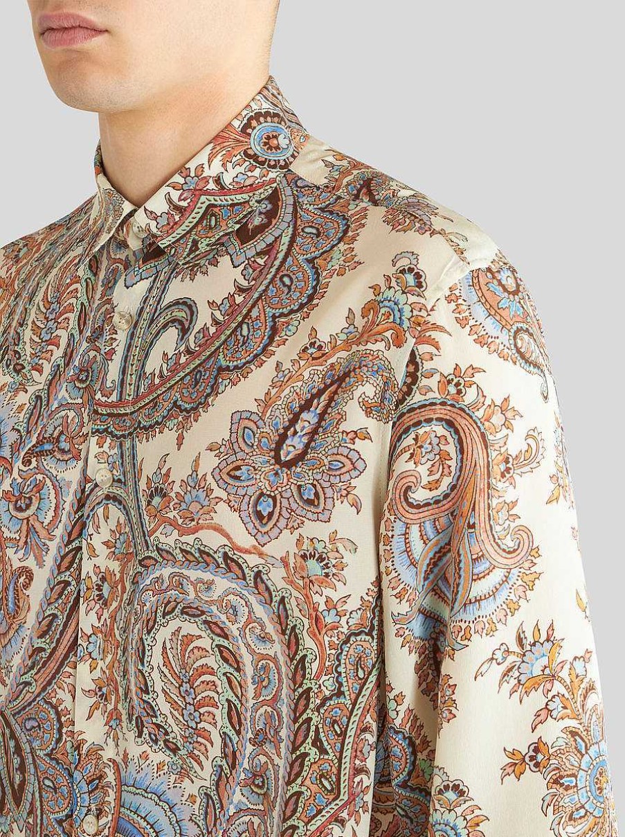 ETRO Camicie | Camicia Con Stampa Paisley Bianco