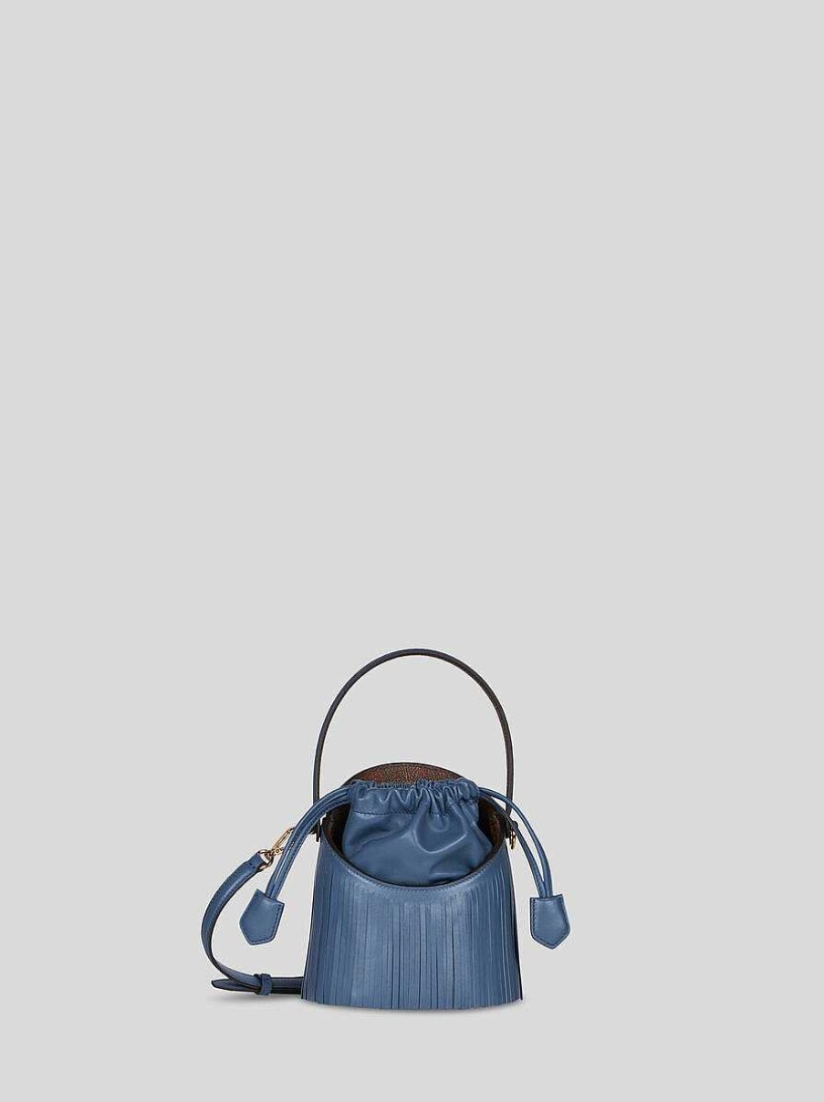 ETRO Saturno | Borsa Saturno Mini Con Frange Verde