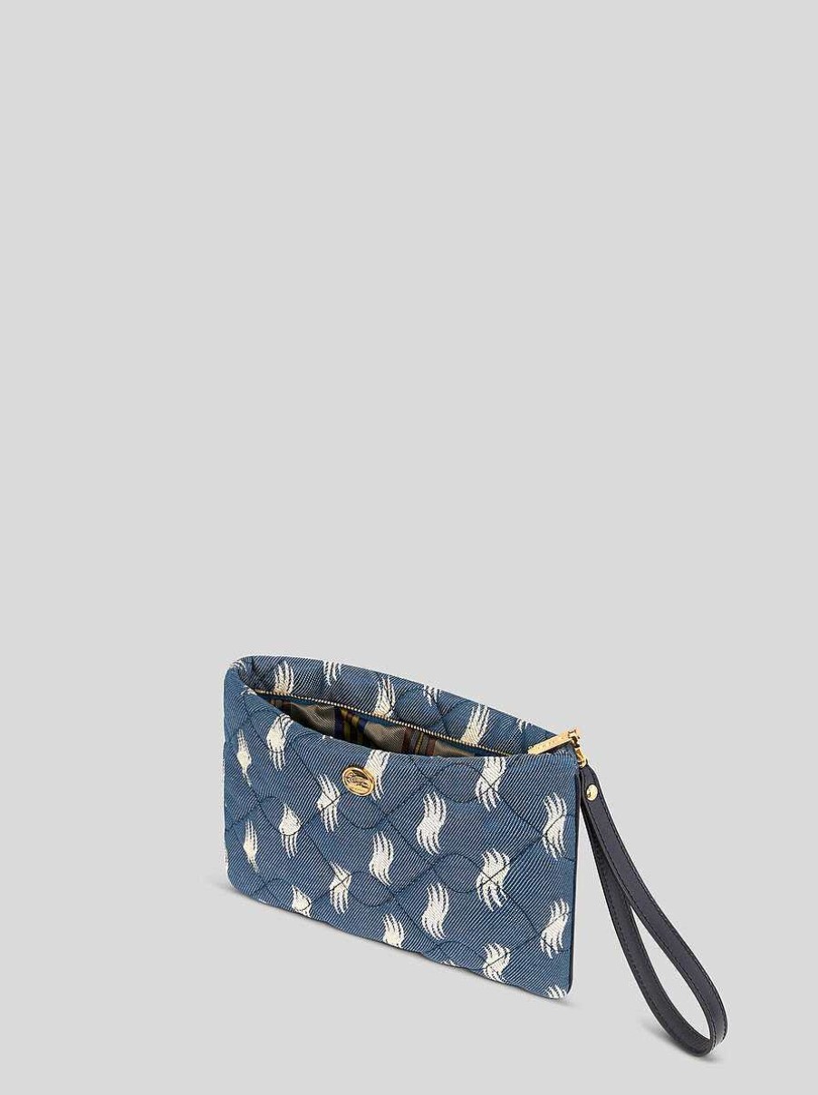 ETRO Borse E Pochette | Custodia Jacquard Blu Navy