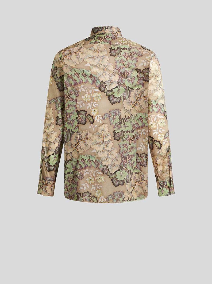 ETRO Camicie | Camicia Di Fogliame Beige