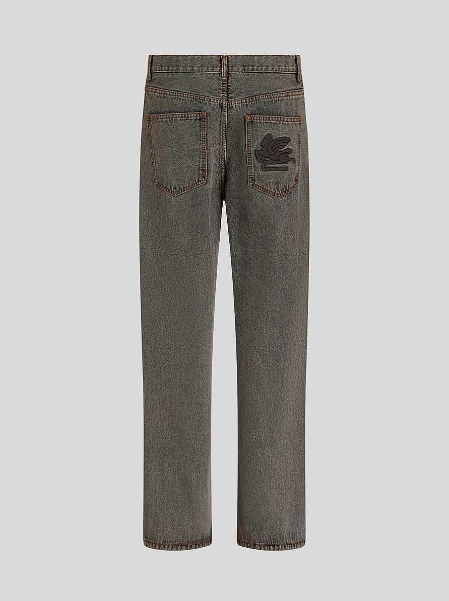 ETRO Denim | Jeans In Denim Di Cotone Grigio