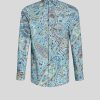 ETRO Camicie | Camicia In Cotone Con Motivi Cachemire Azzurro