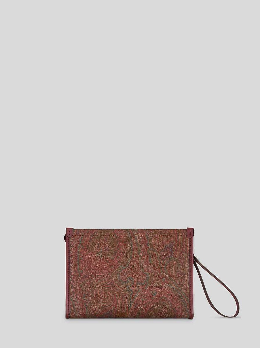 ETRO Necessaire E Pochette | Custodia Grande Paisley Love Trotter Rosso