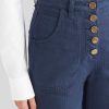 ETRO Denim | Jeans Svasati Con Bottoni Pegaso Blu Navy