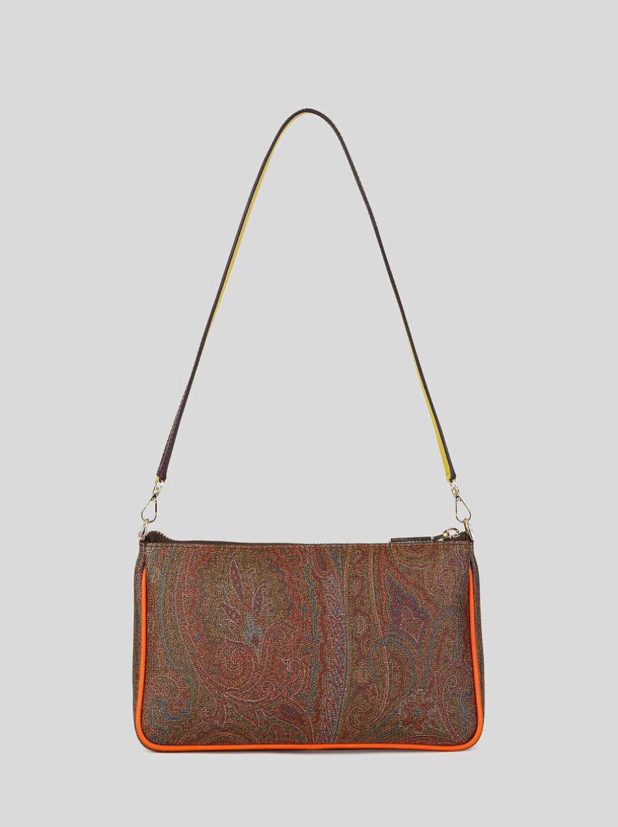 ETRO Paisley | Mini Bag Paisley Con Dettagli Multicolor Borgogna