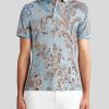 ETRO Magliette Polo | Polo Paisley Multicolore Con Logo Azzurro